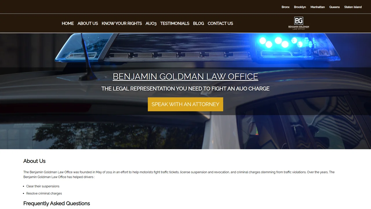 Benjamin Goldman Law Office P.C. - NYC, New York office in New York City, New York
