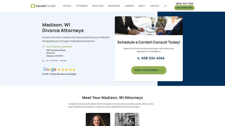 Cordell and Cordell - Divorce Attorney Office - Madison, WI - Attorney in Madison