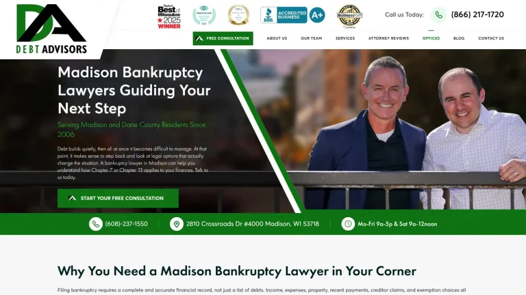 Debt Advisors Law Offices Bankruptcy Attorneys - Madison, WI - Attorney in Madison