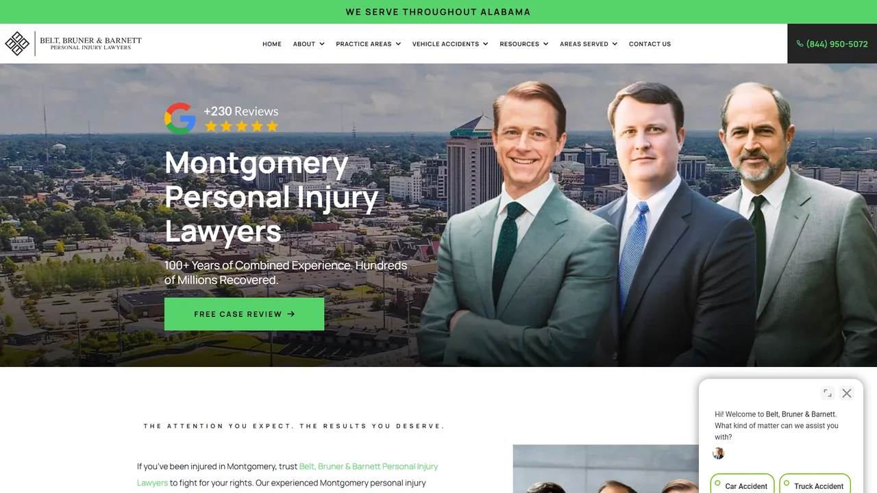 Belt, Bruner & Barnett Personal Injury Lawyers - Montgomery, AL office in Montgomery, Alabama