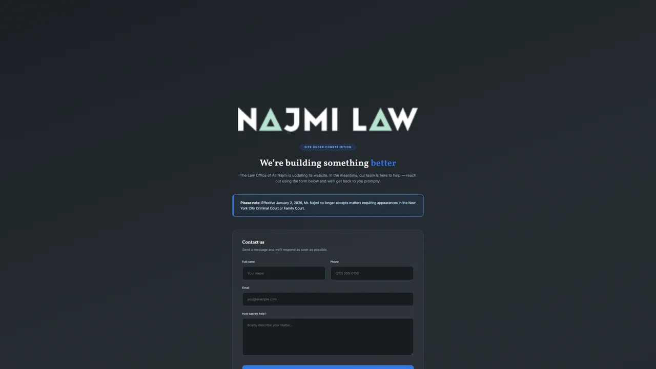 The Law Office of Ali Najmi - NYC, New York office in New York City, New York