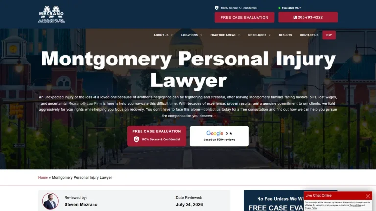 Mezrano Alabama Injury Lawyers - Montgomery, AL - Attorney in Montgomery