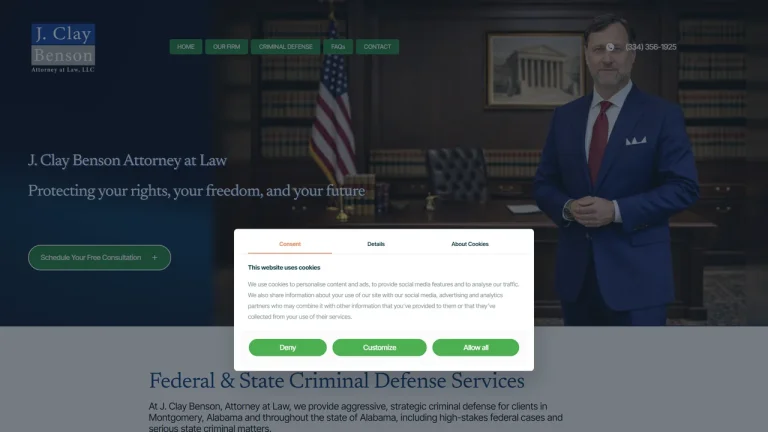 J. Clay Benson, Jr., Attorney at Law, LLC - Montgomery, AL - Attorney in Montgomery