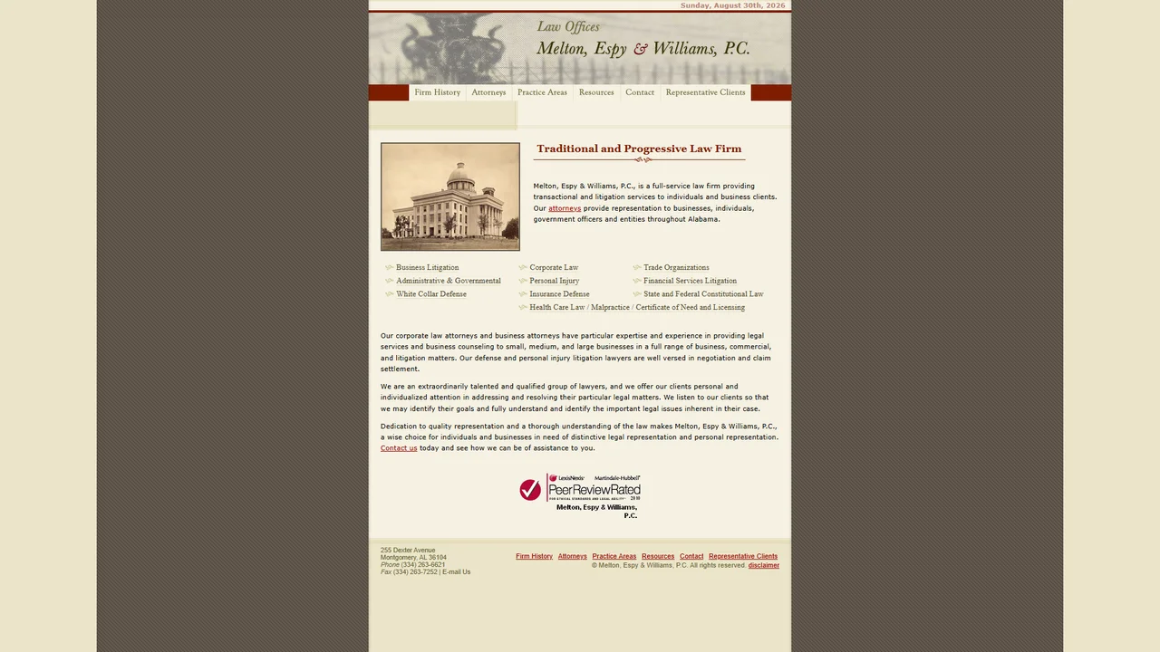 Melton, Espy and Williams, P.C. - Montgomery, AL office in Montgomery, Alabama