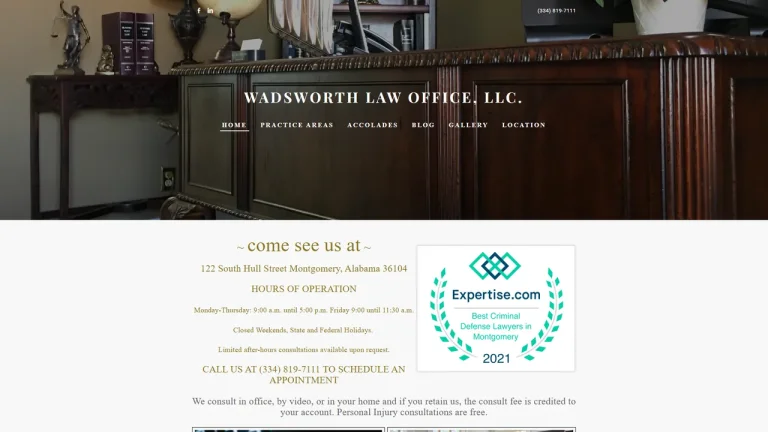 Wadsworth Law Office, LLC - Montgomery, AL - Attorney in Montgomery