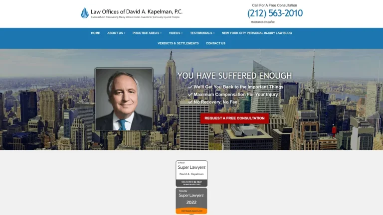 Law Offices Of David A. Kapelman, P.C. - NYC, New York - Attorney in New York City