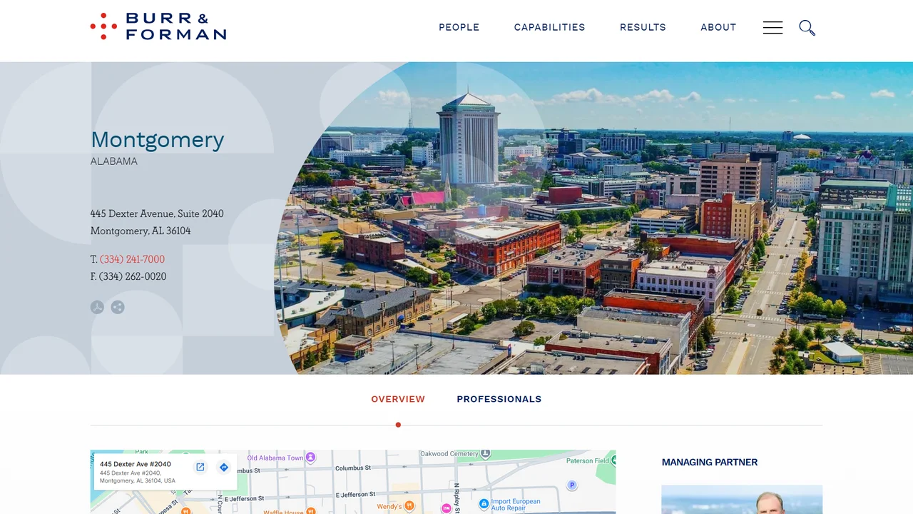 Burr and Forman LLP - Montgomery, AL office in Montgomery, Alabama
