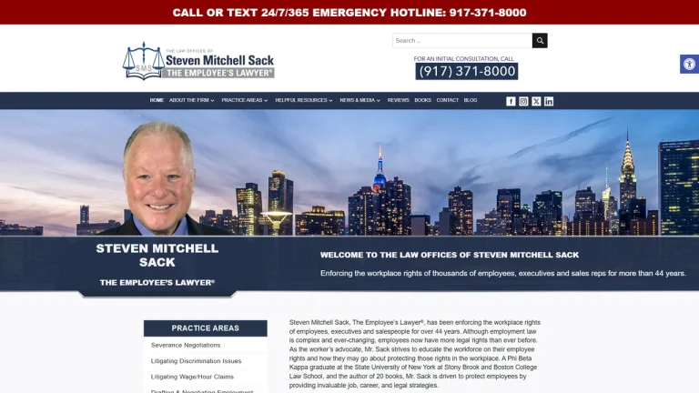 Steven Mitchell Sack, The Employee's Lawyer - NYC, New York - Attorney in New York City