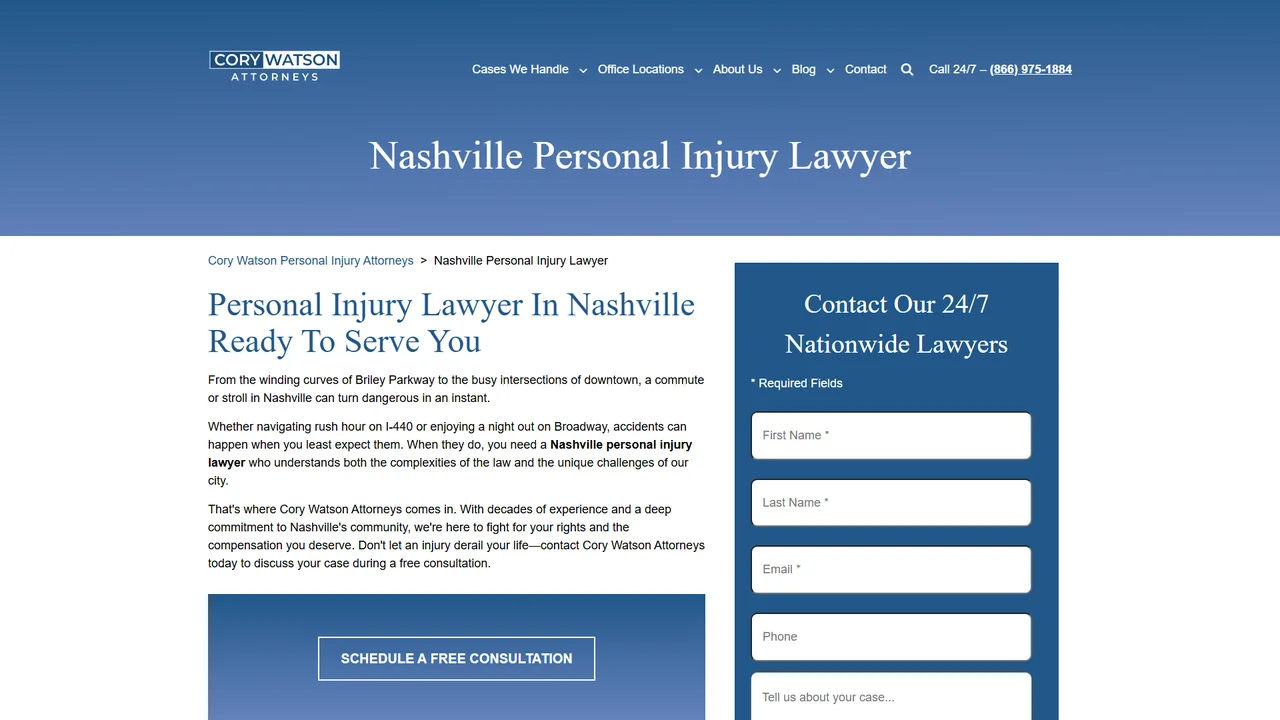 Cory Watson Attorneys - Nashville, TN office in Nashville, Tennessee
