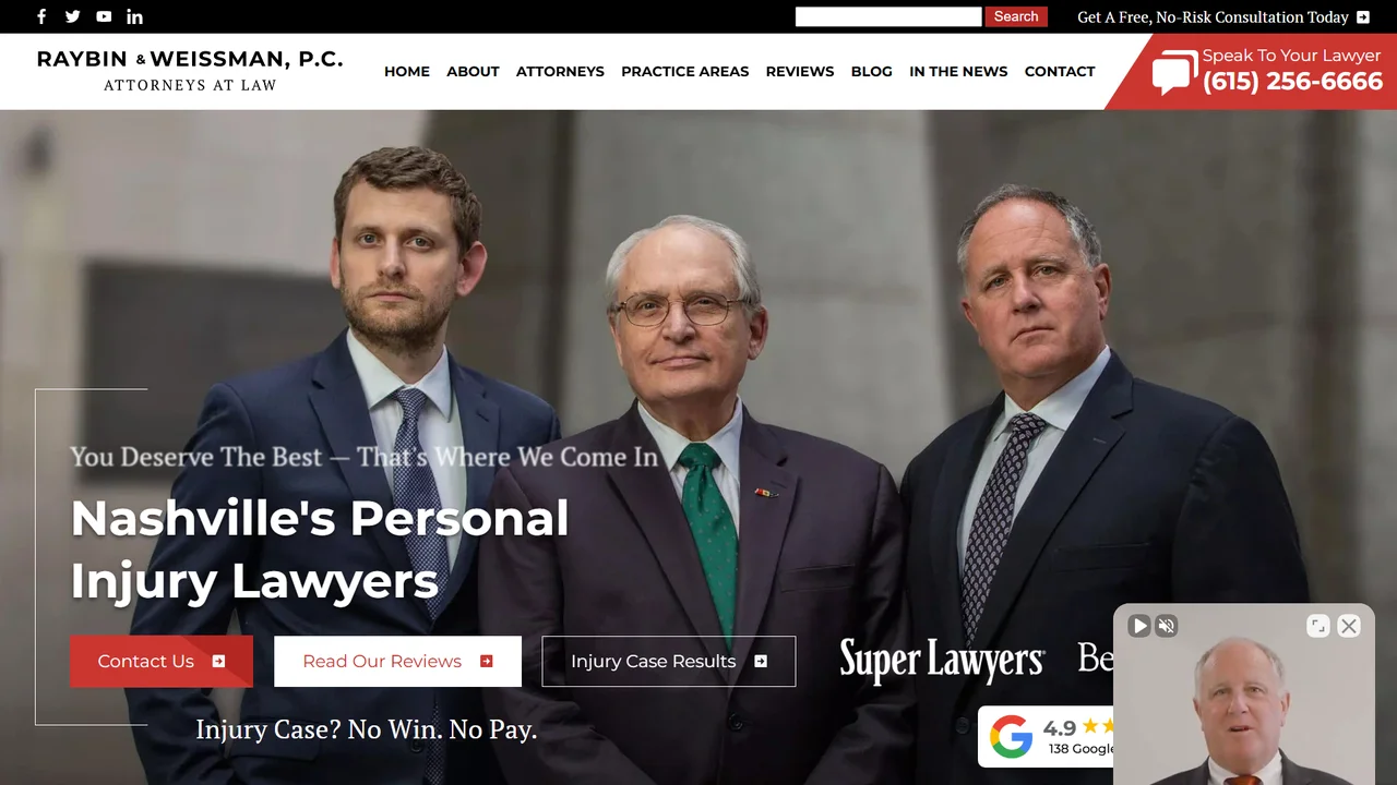 Raybin & Weissman Personal Injury Lawyers - Nashville, TN office in Nashville, Tennessee