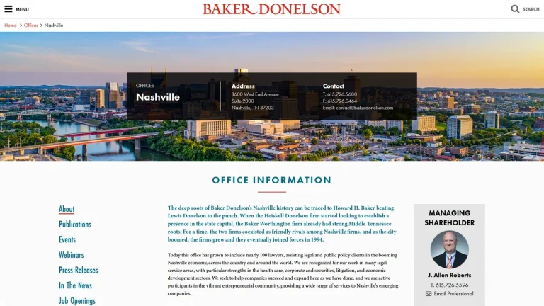 Baker Donelson - Nashville, TN - Attorney in Nashville