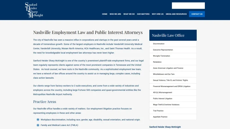 Sanford Heisler Sharp McKnight - Nashville, TN - Attorney in Nashville