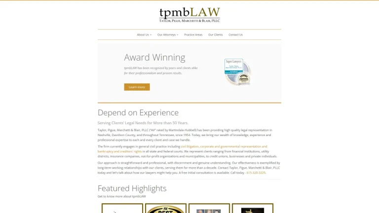 TAYLOR PIGUE MARCHETTI & BLAIR PLLC - Nashville, TN - Attorney in Nashville