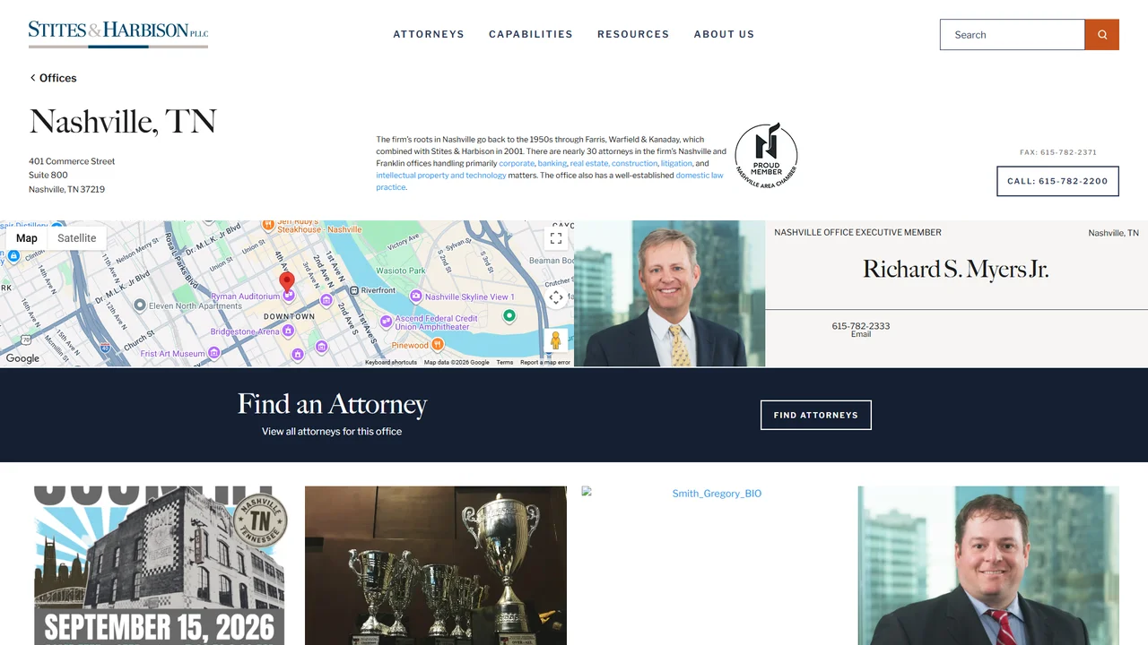 Stites and Harbison, PLLC - Nashville, TN office in Nashville, Tennessee