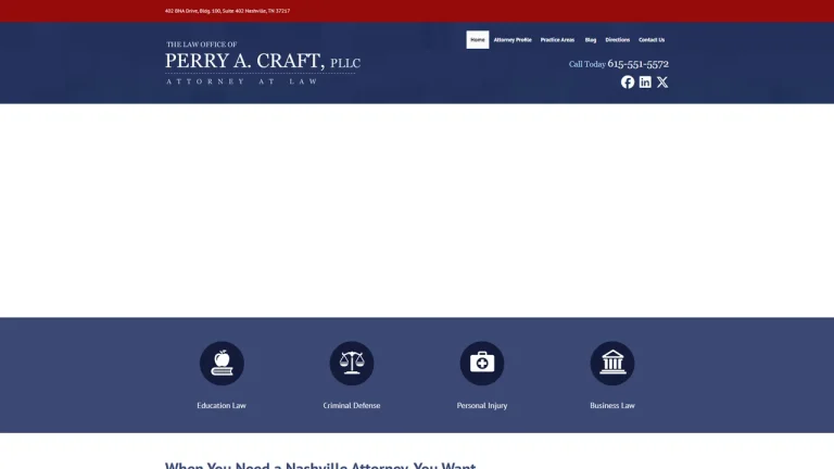 Law Office of Perry A. Craft, PLLC - Nashville, TN - Attorney in Nashville