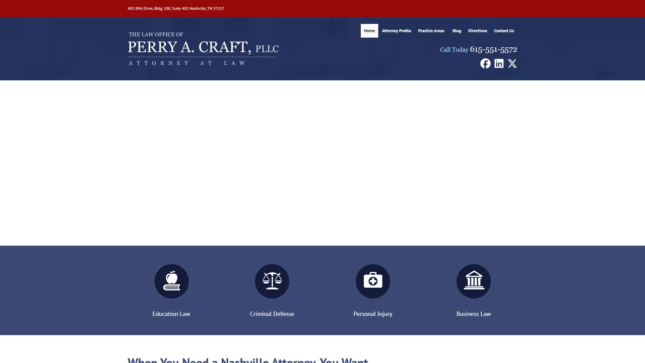 Law Office of Perry A. Craft, PLLC - Nashville, TN office in Nashville, Tennessee