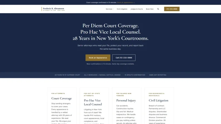 Frederic R. Abramson, P.C. - NYC, New York - Attorney in New York City