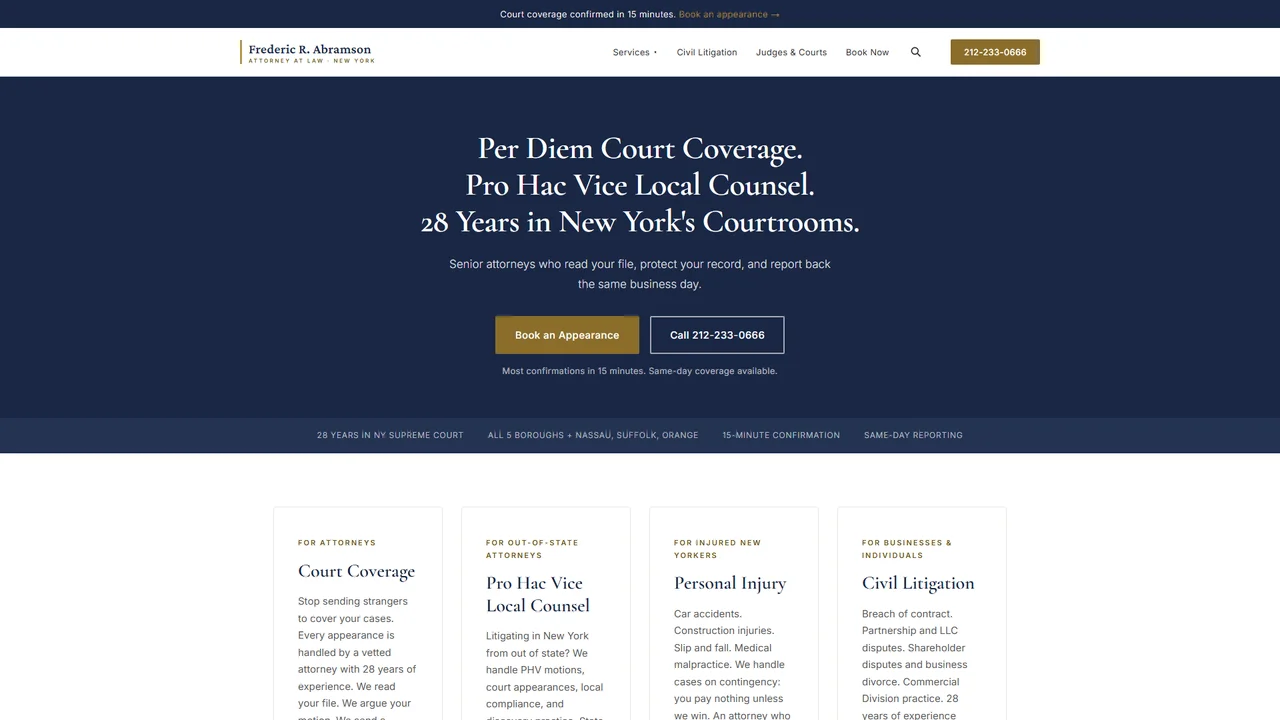 Frederic R. Abramson, P.C. - NYC, New York office in New York City, New York