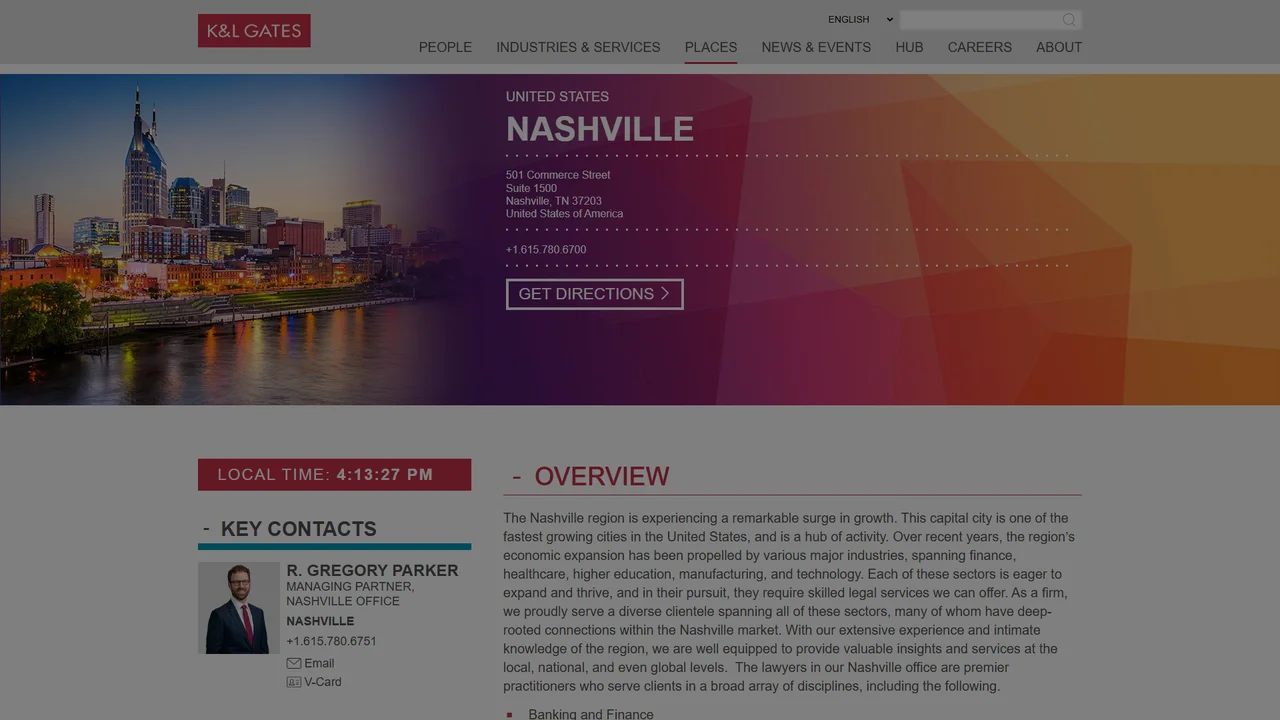 K&L Gates LLP - Nashville, TN office in Nashville, Tennessee
