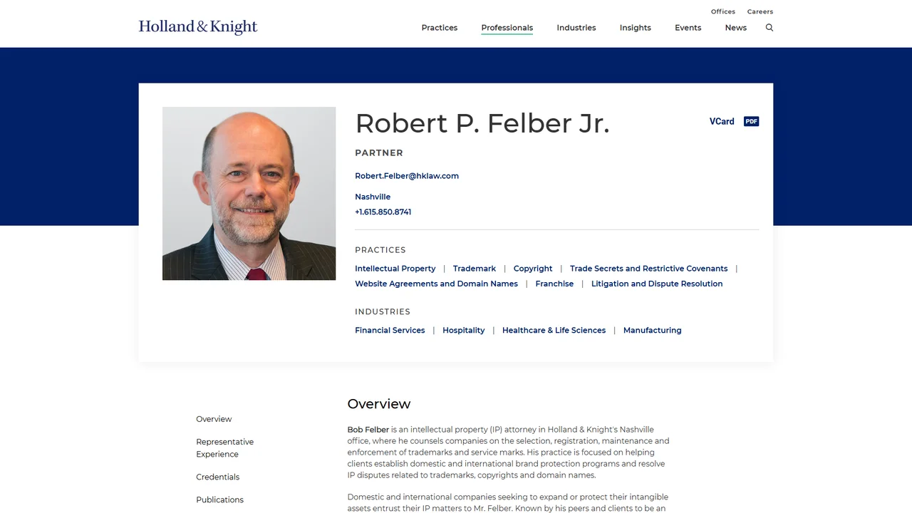Robert P. Felber, Jr. - Nashville, TN office in Nashville, Tennessee