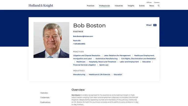 Robert E. Boston - Nashville, TN - Attorney in Nashville