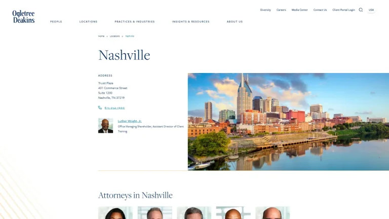 Ogletree Deakins - Nashville, TN - Attorney in Nashville