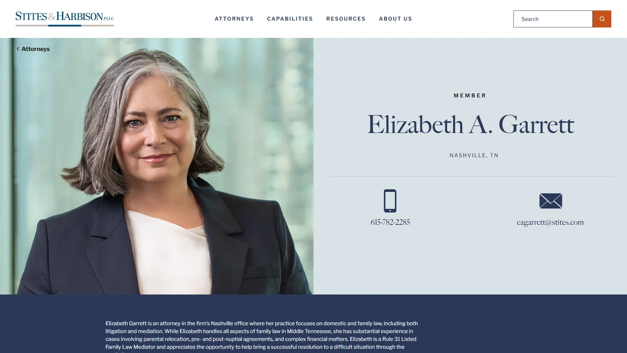 Elizabeth A. Garrett, Attorney - Nashville, TN office in Nashville, Tennessee