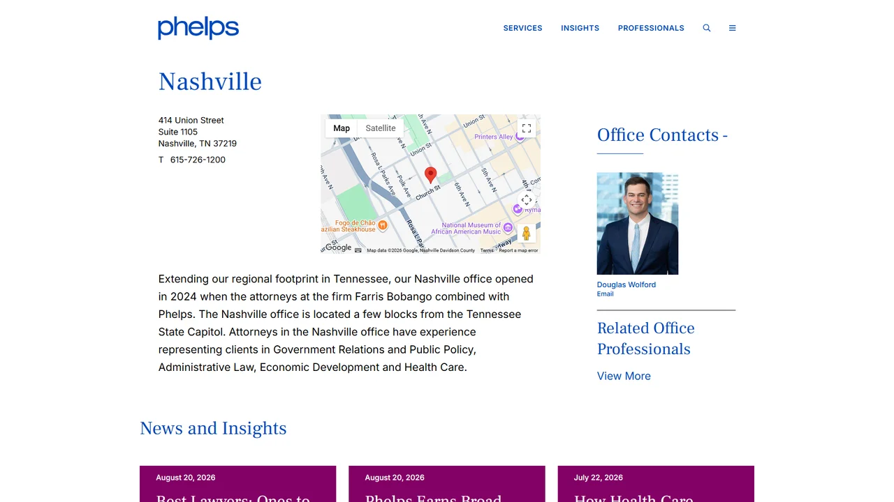 Phelps Dunbar LLP - Nashville, TN office in Nashville, Tennessee