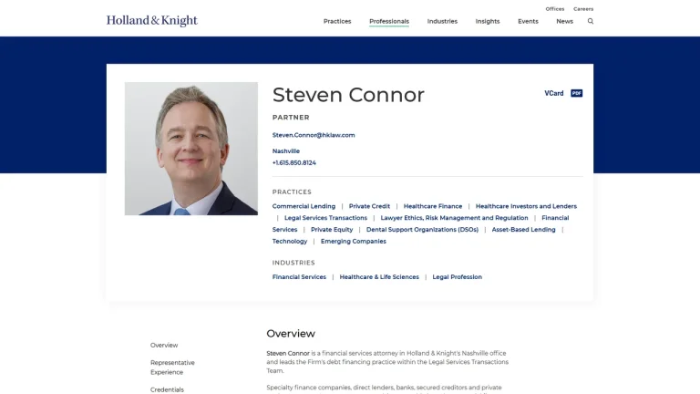 R. Steven Connor (Holland & Knight) - Nashville, TN - Attorney in Nashville
