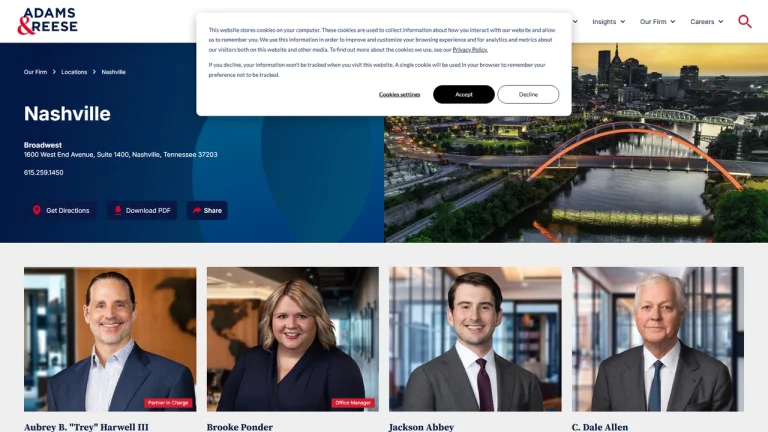 Adams & Reese - Nashville, TN - Attorney in Nashville