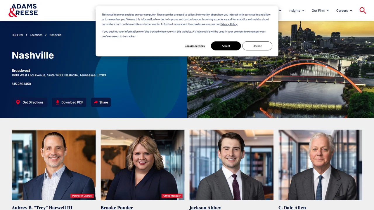 Adams & Reese - Nashville, TN office in Nashville, Tennessee
