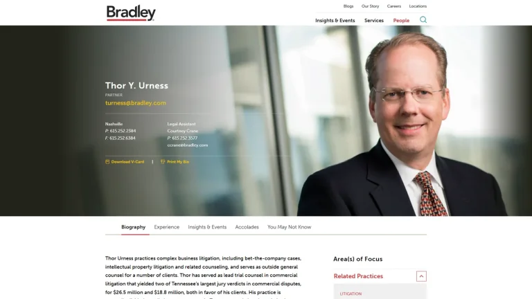 Thor Y. Urness - Nashville, TN - Attorney in Nashville