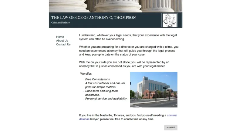 Law Office of Anthony Q. Thompson - Nashville, TN - Attorney in Nashville