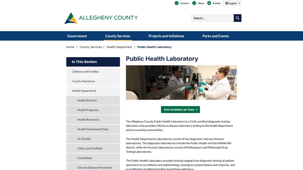 ACHD Public Health Laboratory (Clack Health Center) - Pittsburgh, PA