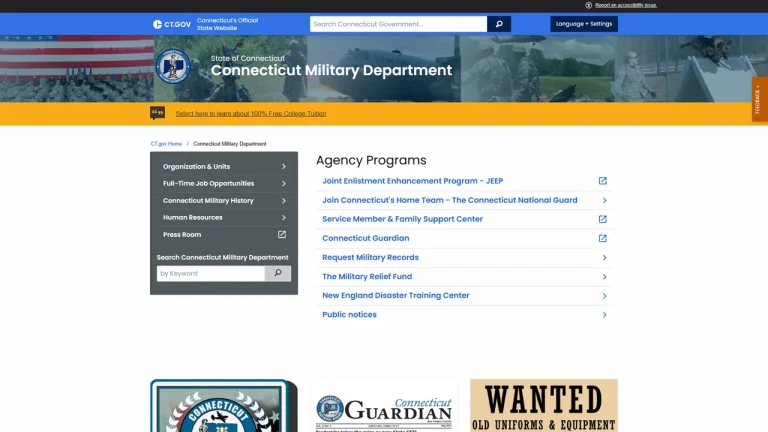 Adjutant General (Connecticut Military Dept) - Hartford, CT