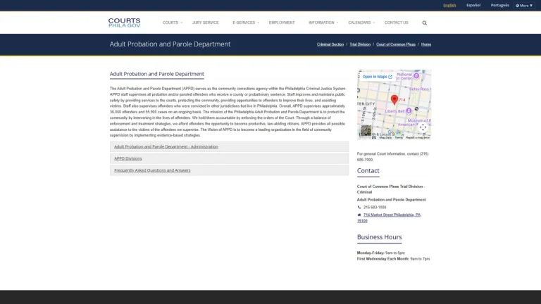 Adult Probation & Parole - Philadelphia, PA