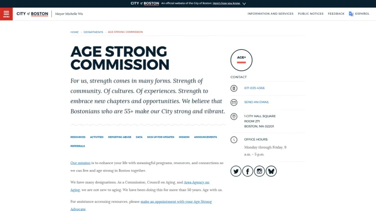 Age Strong Commission - Boston, MA