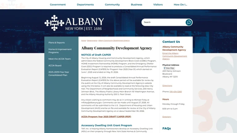 Albany Community Development Agency - Albany, NY