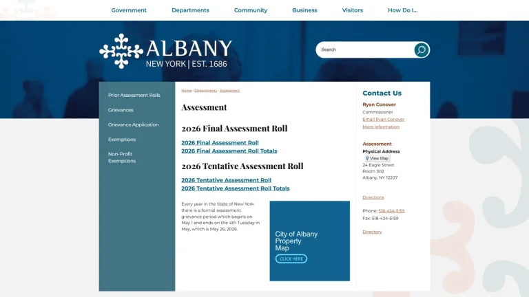 Albany Department of Assessment - Albany, NY