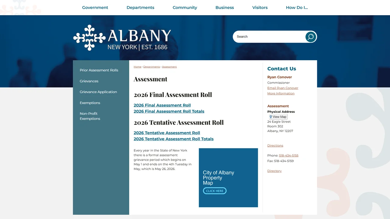 Albany Department of Assessment - Albany, NY