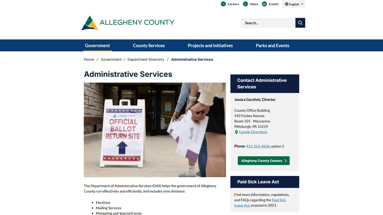 Allegheny County Administrative Services - Pittsburgh, PA