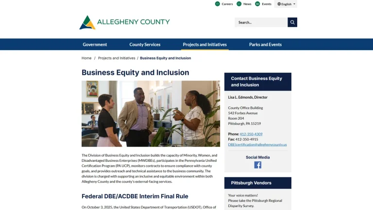 Allegheny County Department of Equity and Inclusion - Pittsburgh, PA