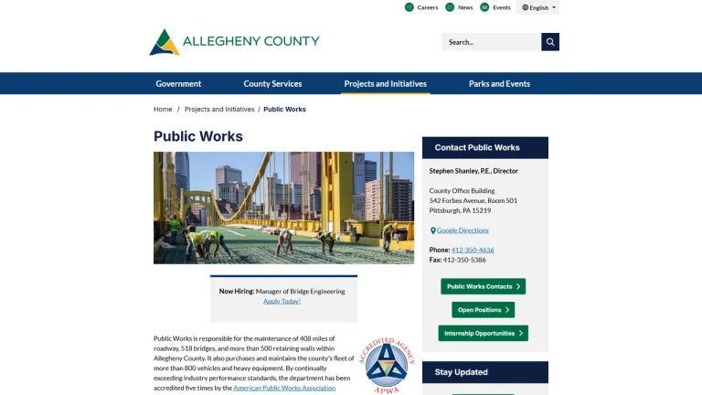 Allegheny County Department of Public Works - Pittsburgh, PA