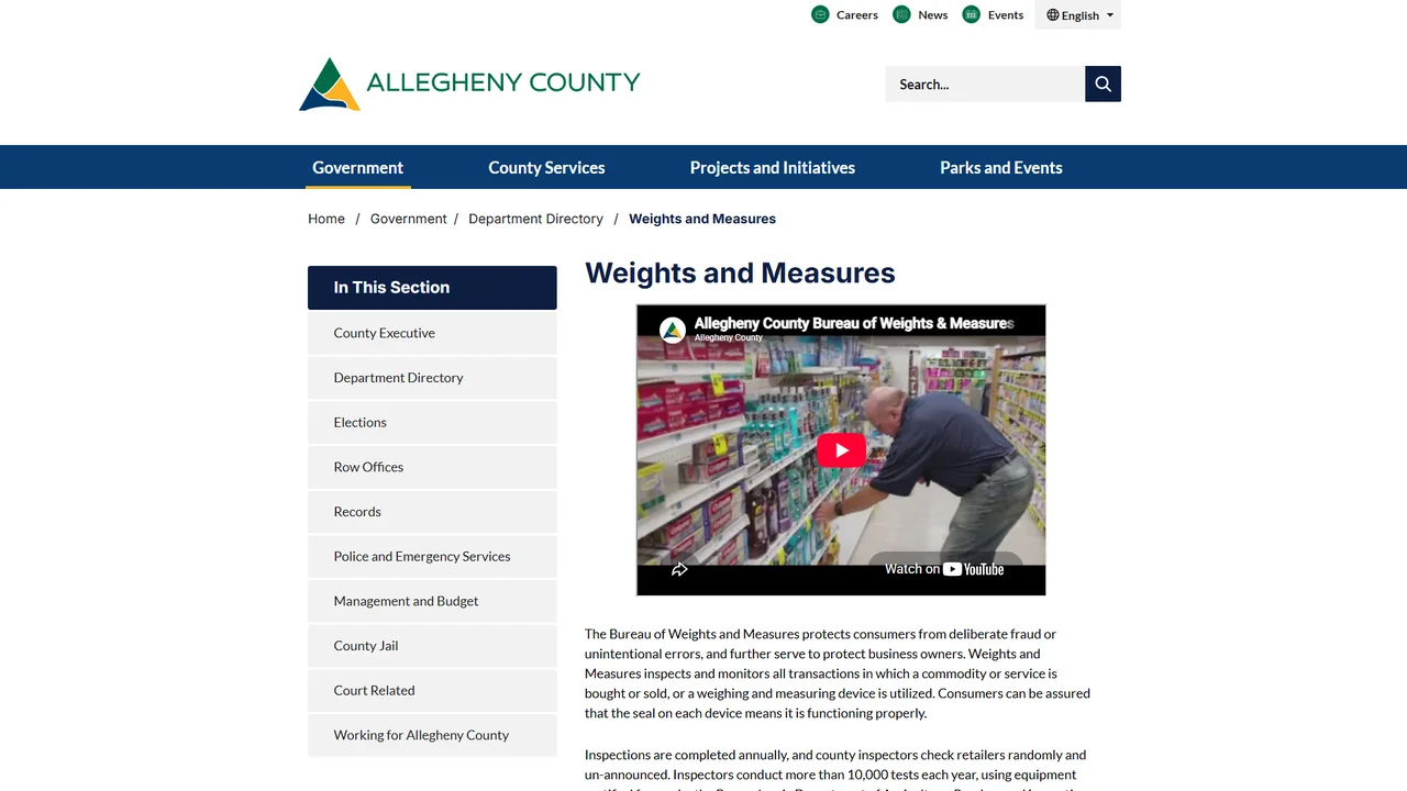 Allegheny County Division of Weights and Measures - Pittsburgh, PA