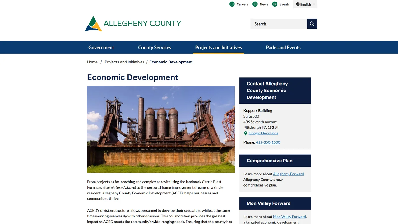 Allegheny County Economic Development - Pittsburgh, PA