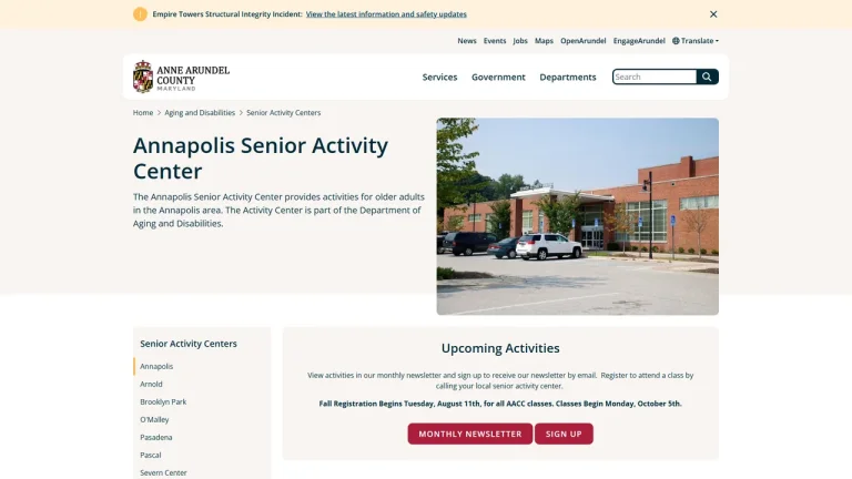 Annapolis Senior Activity Center - Annapolis, MD