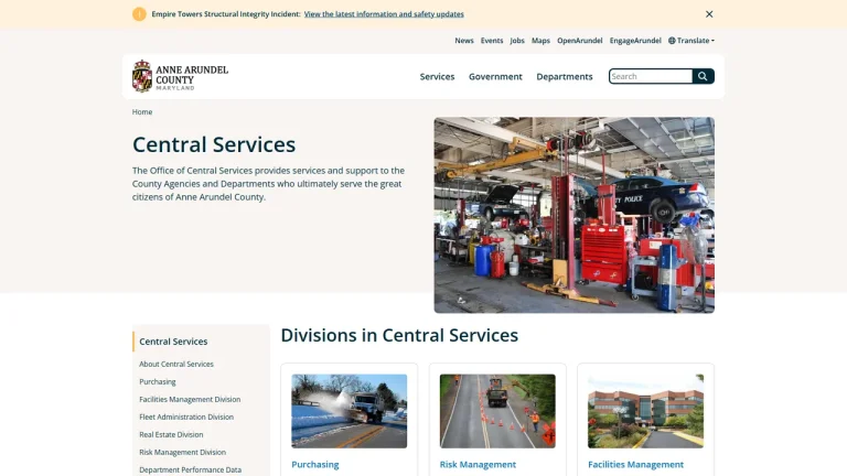 Anne Arundel County Central Services - Annapolis, MD