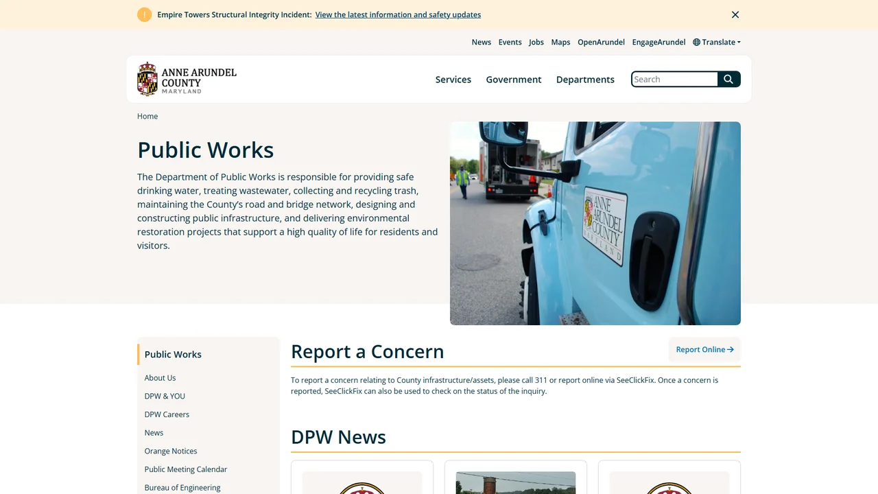 Anne Arundel County Department of Public Works - Annapolis, MD