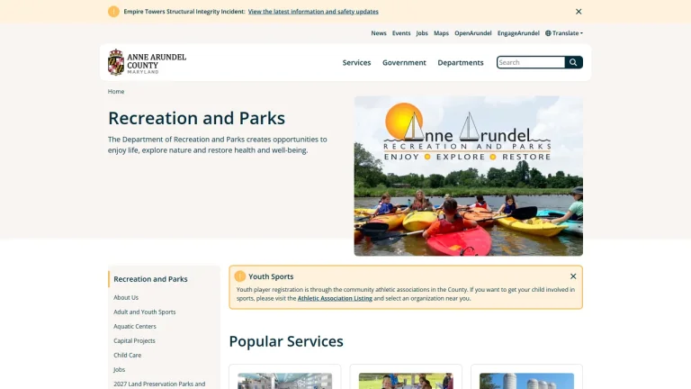 Anne Arundel County Department of Recreation and Parks - Annapolis, MD