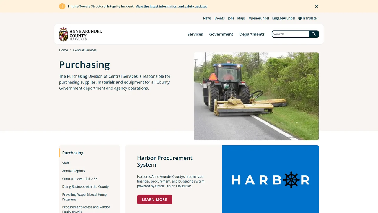 Anne Arundel County Purchasing Division - Annapolis, MD